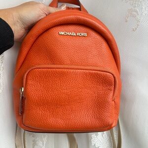 Michael Kors Vibrant Orange Backpack